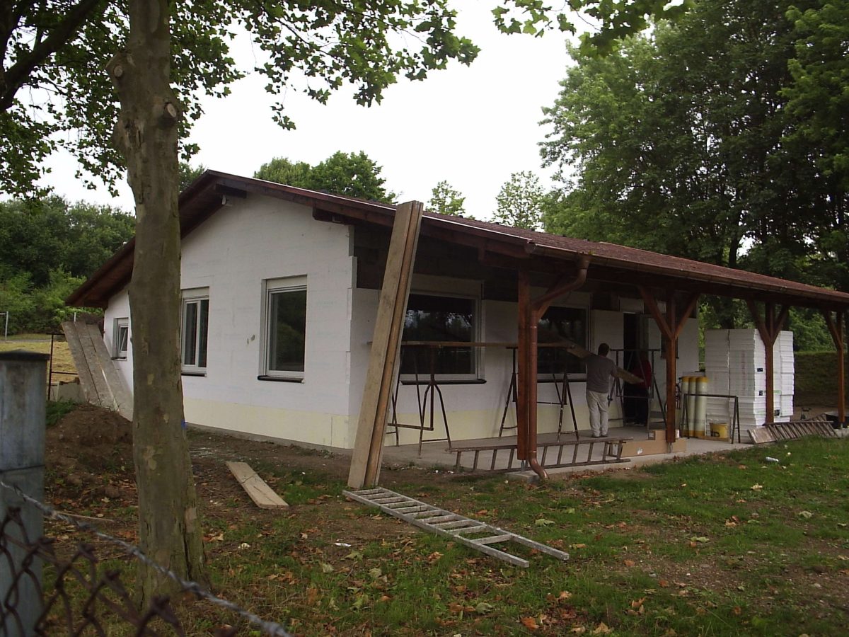 Vereinsheim Bimsstrasse im Bau